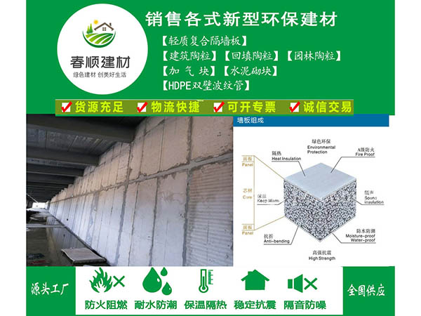 輕質(zhì)復(fù)合隔墻板廠家直銷(xiāo) 撫州工廠